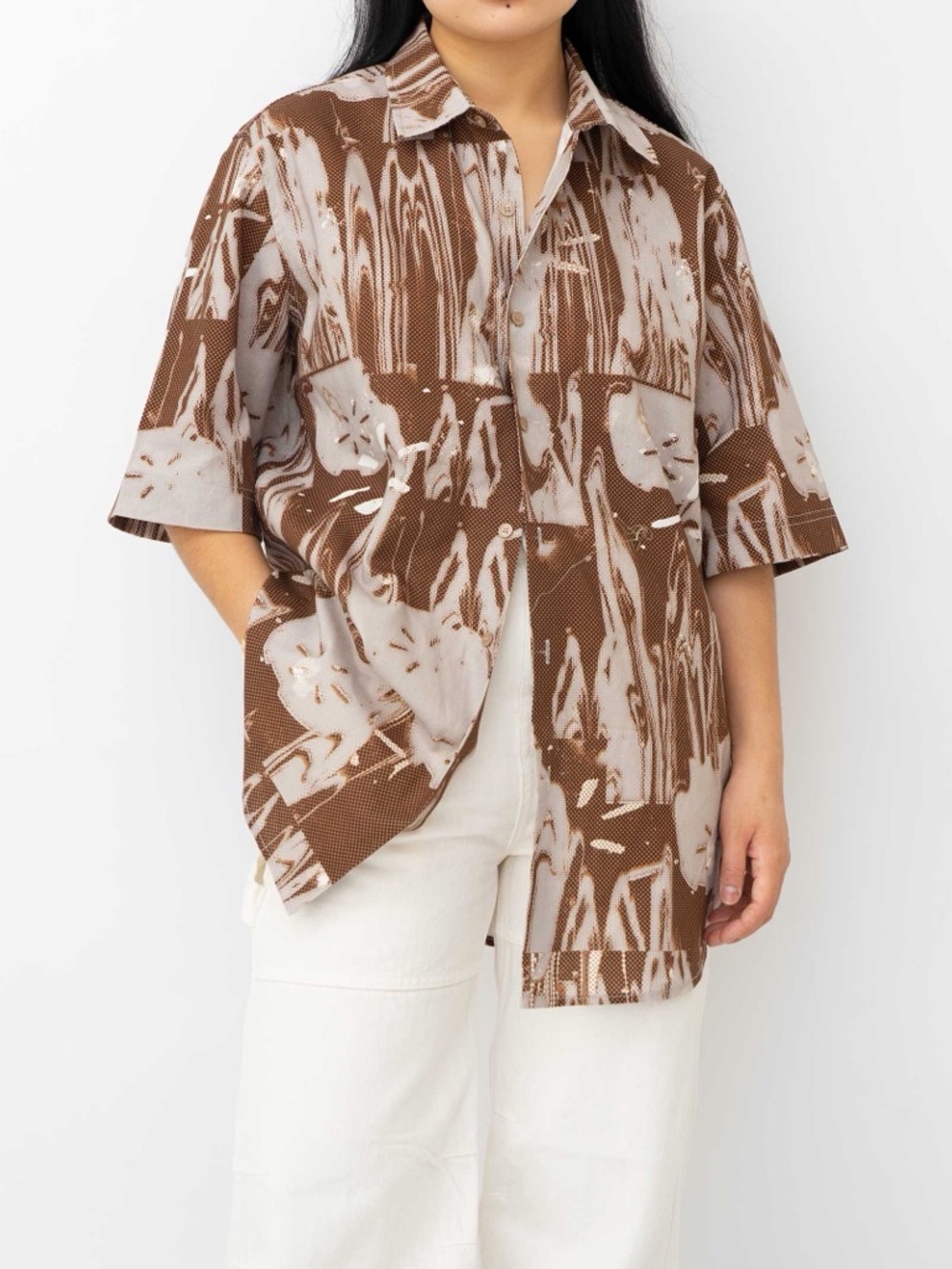 The Open Product YY Planter oversized button down short sleeve camp shirt